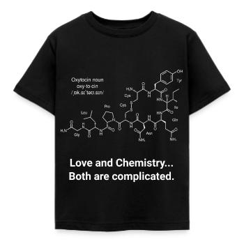 Oxytocin Chemie Kompliziert Struktur Liebe - Kinder T-Shirt - Schwarz - Vorne - AI Model Kid Female (0cm)