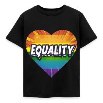 LGBTQ Equality - Kinder T-Shirt - Schwarz - Vorne - AI Model Kid Female (0cm)