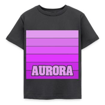 Mädchenname Aurora - Kinder T-Shirt - Dunkelgrau - Vorne - AI Model Kid Female (0cm)