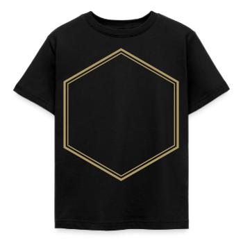 Outdoor · Camping · Badge · Badges - Kids' T-Shirt - black - Front - AI Model Kid Female (0cm)