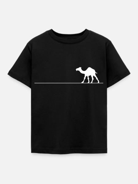 Kamel Linie - Kinder T-Shirt - Schwarz