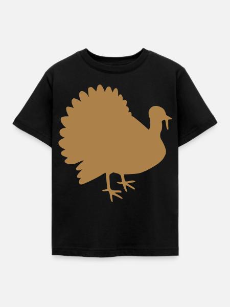 Truthahn - Kinder T-Shirt - Schwarz