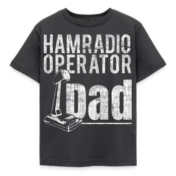 Cool Dad Ham Opérateur Radio Amateur Daddy Radio - T-shirt Enfant - charbon - Devant - AI Model Kid Female (0cm)
