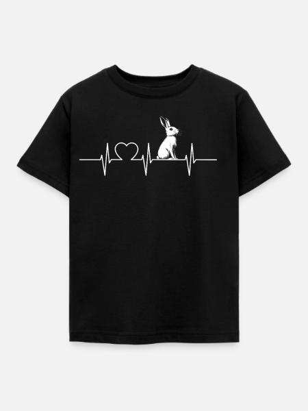 Hasen Hase - Kinder T-Shirt - Schwarz