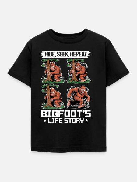 Bigfoot Sasquatch - Kinder T-Shirt - Schwarz