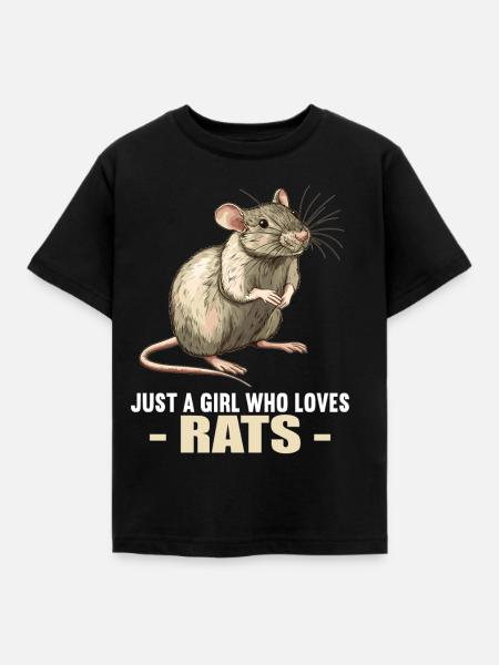 Ratten Ratte - Kinder T-Shirt - Schwarz