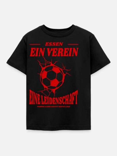 Essen Fußball Fan Geschenk - Kinder T-Shirt - Schwarz