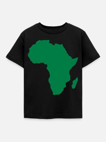Kontinent - Kinder T-Shirt - Schwarz