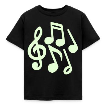 Noten Musik - Kinder T-Shirt - Schwarz - Vorne - AI Model Kid Female (0cm)