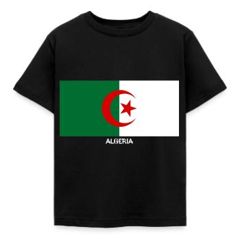 Algeria DZ Algerian Algerian Algerian Algerian Team - Kids' T-Shirt - black - Front - AI Model Kid Female (0cm)