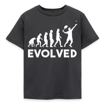 tennis evolution - Kinder T-Shirt - Dunkelgrau - Vorne - AI Model Kid Female (0cm)
