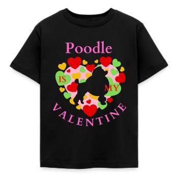 Poodle lovers - Kids' T-Shirt - black - Front - AI Model Kid Female (0cm)