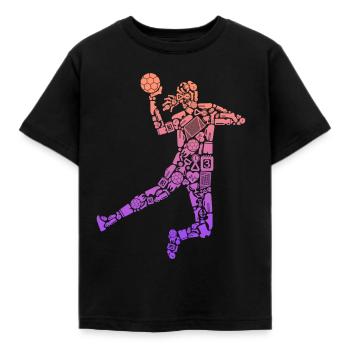 Handballspielerin Handball Mädchen Handballerin - Kinder T-Shirt - Schwarz - Vorne - AI Model Kid Female (0cm)