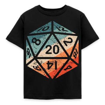 Würfel Brettspiel Drachen Gamer Geschenk RPG D20 - Kinder T-Shirt - Schwarz - Vorne - AI Model Kid Female (0cm)