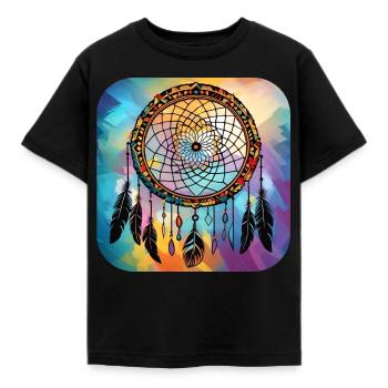 Spiritual Dream Catcher - Kids' T-Shirt - black - Front - AI Model Kid Female (0cm)