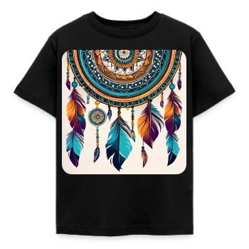 Spiritual Dream Catcher - Kids' T-Shirt - black - Front - AI Model Kid Female (0cm)