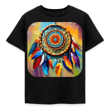 Spiritual Dream Catcher - Kids' T-Shirt - black - Front - AI Model Kid Female (0cm)