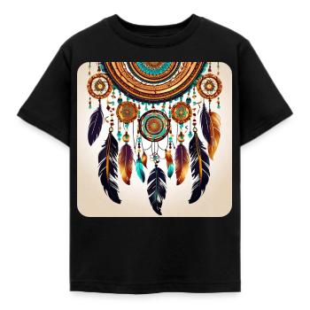 Spiritual Dream Catcher - Kids' T-Shirt - black - Front - AI Model Kid Female (0cm)