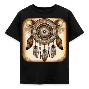 Spiritual Dream Catcher - Kids' T-Shirt - black - Front - AI Model Kid Female (0cm)