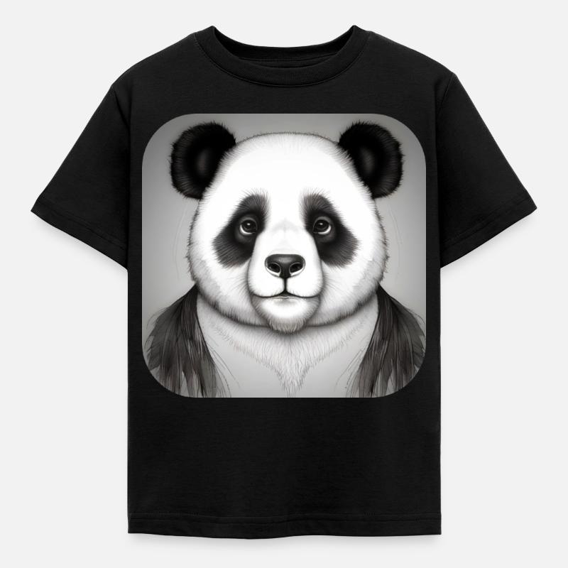Fajna panda - Koszulka dziecięca - czarny
