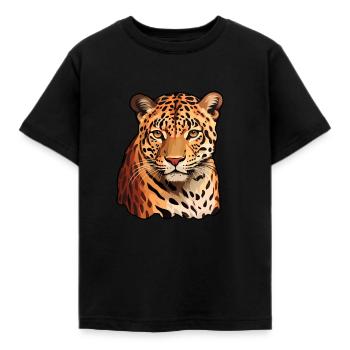 Leopard - Kids' T-Shirt - black - Front - AI Model Kid Female (0cm)