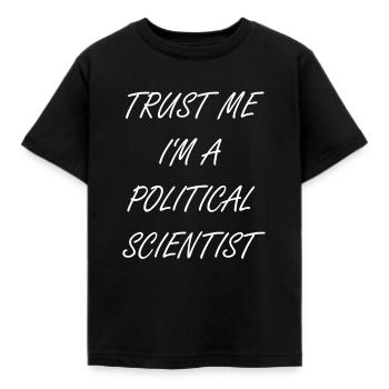 Political scientist - Kids' T-Shirt - black - Front - AI Model Kid Female (0cm)