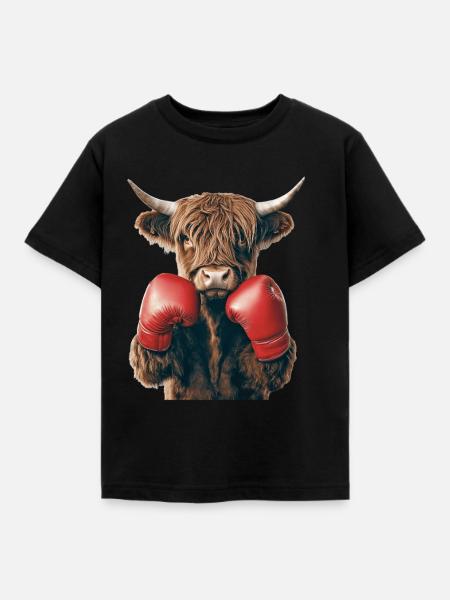 Hochlandrind - Kinder T-Shirt - Schwarz