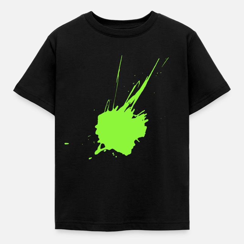 Taches de couleur Vert néon - T-shirt Enfant - noir
