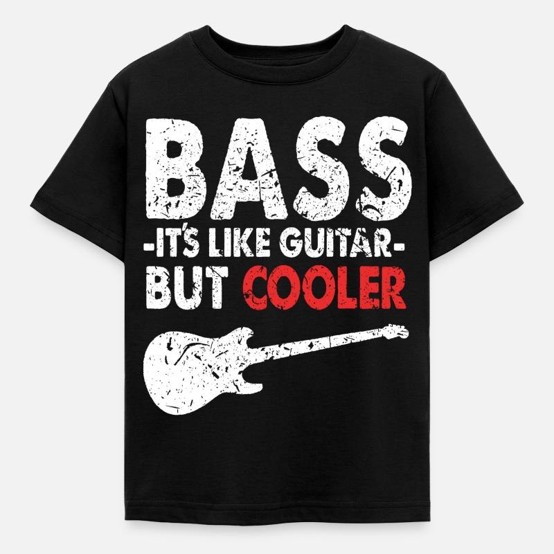 Cadeau de guitare basse disant - T-shirt Enfant - noir