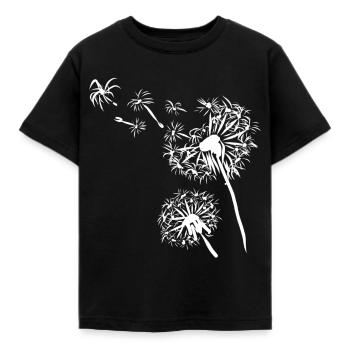 Pusteblume - Kinder T-Shirt - Schwarz - Vorne - AI Model Kid Female (0cm)