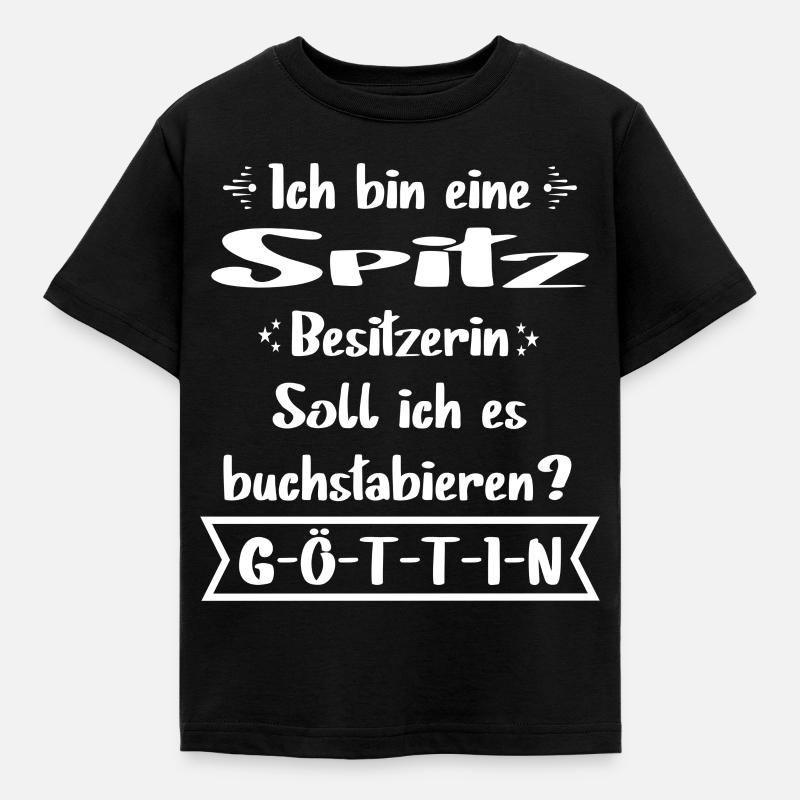 Spitz Hund - Spitz - Kinder T-Shirt - Schwarz