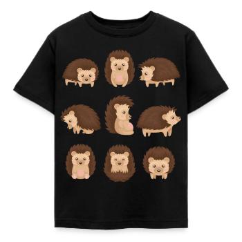 Igel - Kinder T-Shirt - Schwarz - Vorne - AI Model Kid Female (0cm)
