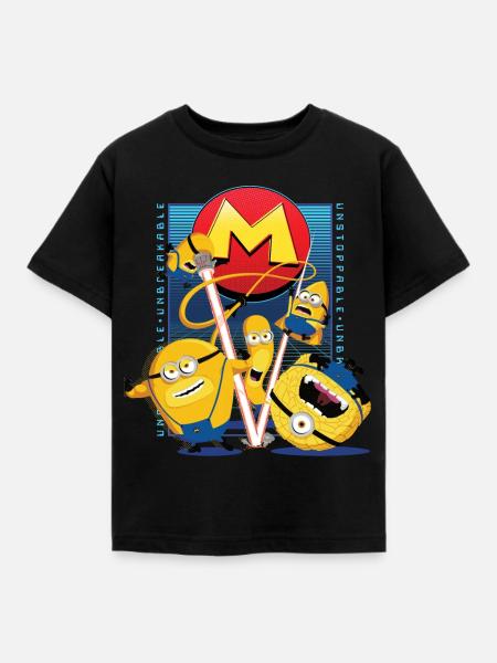 Minions Mega Minions Mit Superkräften - Kinder T-Shirt - Schwarz