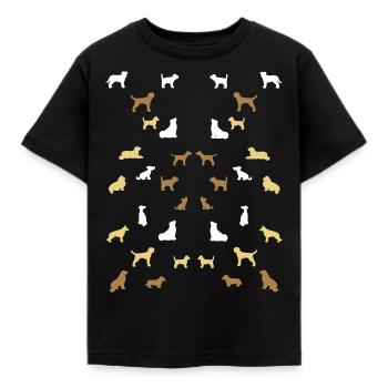 Balanced dogs - Kids' T-Shirt - black - Front - AI Model Kid Female (0cm)
