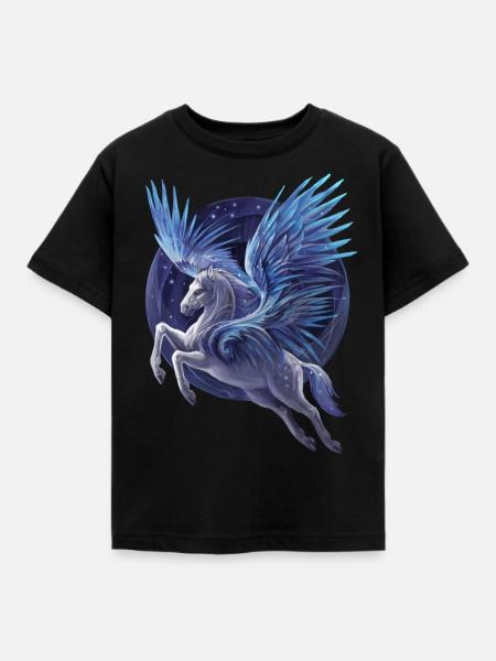 Pegasus - Kinder T-Shirt - Schwarz