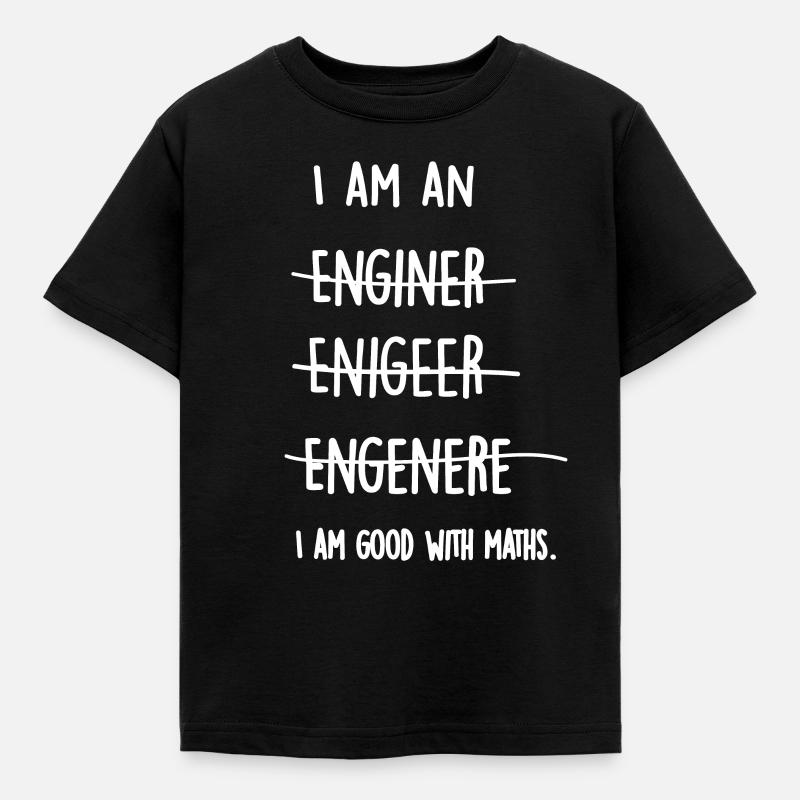 Funny engineer student math physics gift - Kids' T-Shirt - black