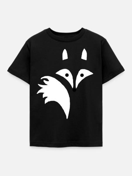 fuchs - Kinder T-Shirt - Schwarz