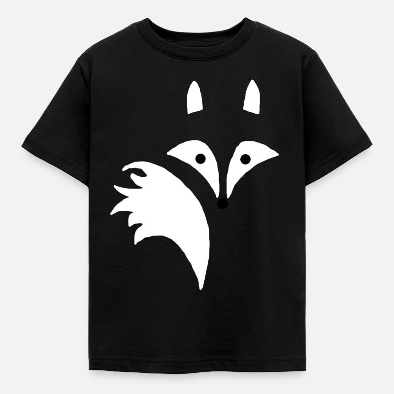 fuchs - Kinder T-Shirt - Schwarz