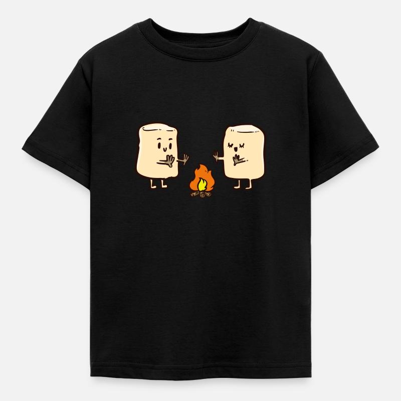 Marshmallow Bonfire Marshmallow Bonfire - Kids' T-Shirt - black
