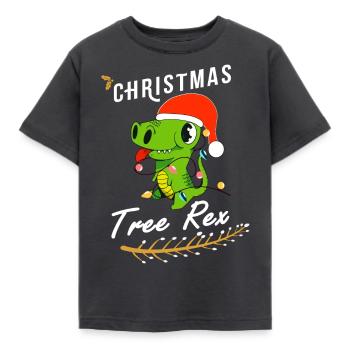Noël Dino Xmas - T-shirt Enfant - charbon - Devant - AI Model Kid Female (0cm)