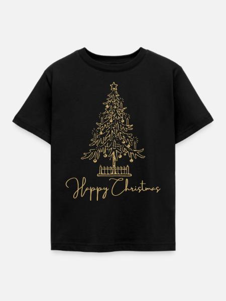 Merry Christmas merry - Kinder T-Shirt - Schwarz