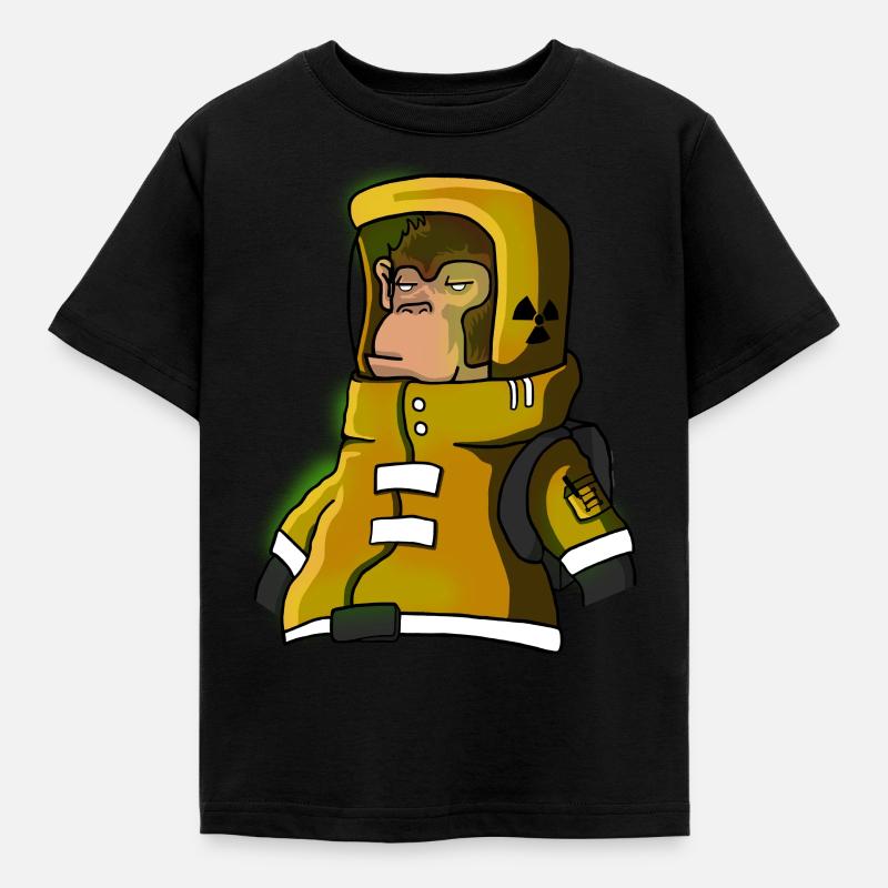 Monkeysta - Kinder T-Shirt - Schwarz