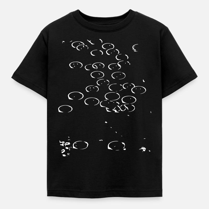 Abstrakte Punkte / weiß / Linie / Muster - Kinder T-Shirt - Schwarz