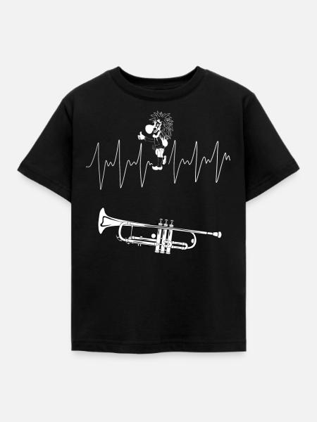 Trompete Fasnacht Hardbead - Kinder T-Shirt - Schwarz