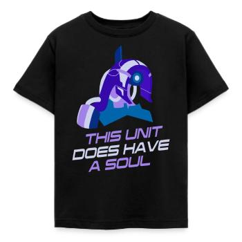 Cette unité a une âme - T-shirt Enfant - noir - Devant - AI Model Kid Female (0cm)