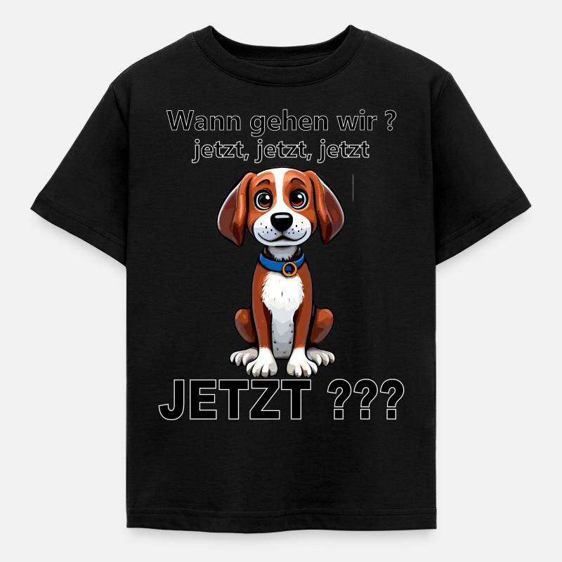 Süsser Hund - Kinder T-Shirt - Schwarz