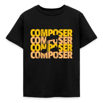 Compositeur: Jazz, Classique, Musique de film, Vidéo - T-shirt Enfant - noir - Devant - AI Model Kid Female (0cm)