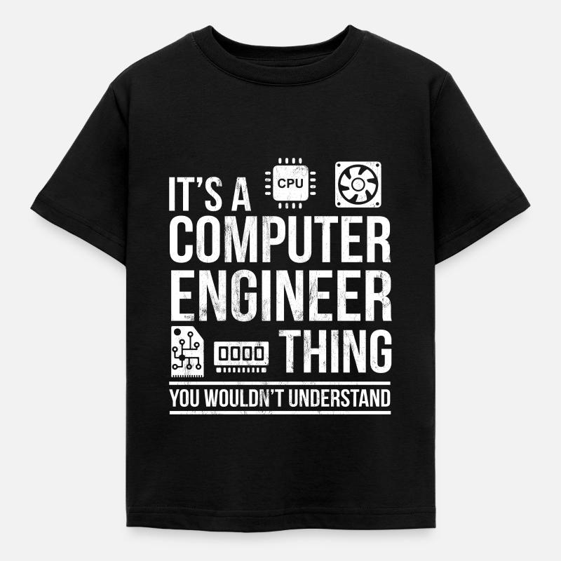 Computer Engineer It'S A Computer Engineering - Kids' T-Shirt - black