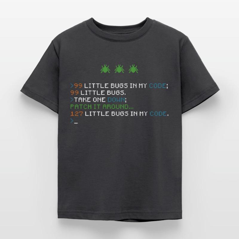 99 kleine Fehler in meinem Code Coding Debugging lustig Kinder T-Shirt