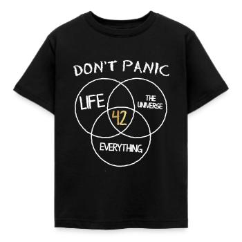 42 Antwort auf das Lebensuniversum und alles nicht - Kinder T-Shirt - Schwarz - Vorne - AI Model Kid Female (0cm)